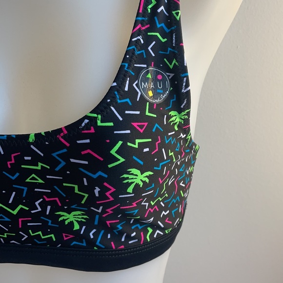 Reversable Bikini Top Maui And Sons XS Palm Trees - Picture 2 of 5